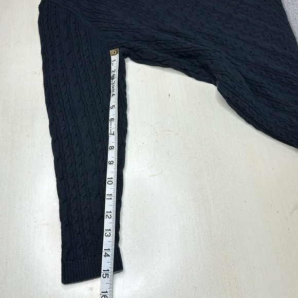 Lands End Cable Knit Fine Gauge Mock Neck Tunic Sweater Size M/P - Picture 12 of 12